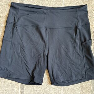 Black High-Waist Women’s Active Shorts size 2X